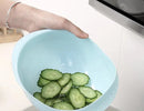 1pc-Plastic Drain Basket Strainer, Rice Bowl, Drain Basket, Fruit Bowl, Laundry Basket, Handle, Home Kitchen Organizer 