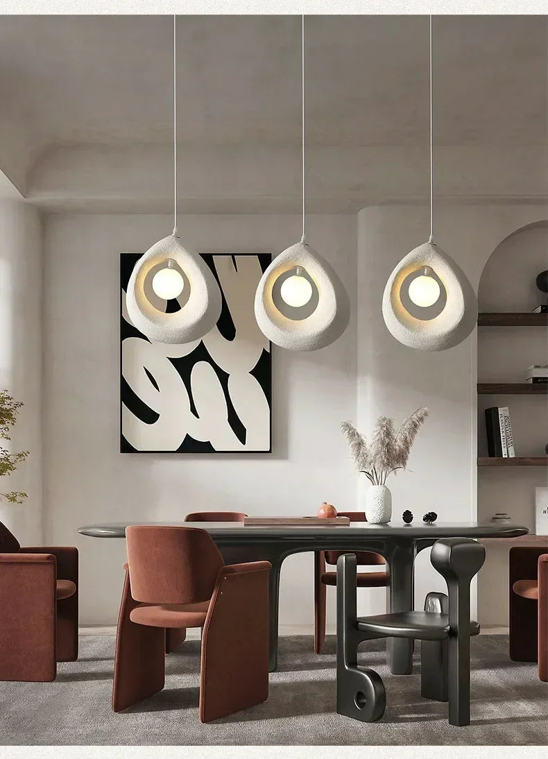 Japanese Wabi Sabi Pendant Light Nordic Dining Room Ceiling Chandelier Home Decor Bar Table Kitchen Island Creative Hanging Lamp