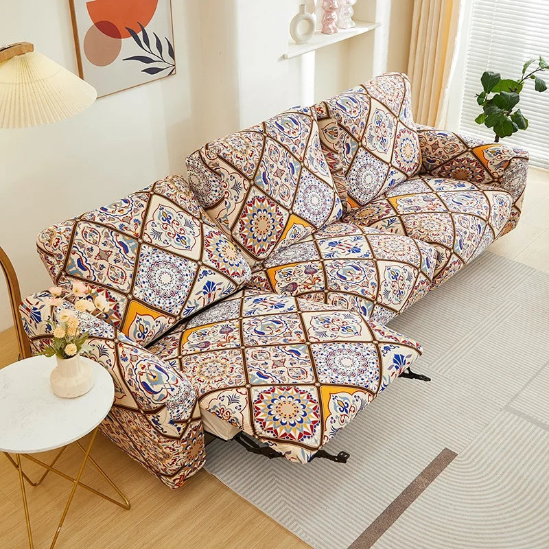 Elastic Recliner Sofa Cover Printed Slipcover Chair Sofa Protector Relax Armchair Stretch Couch Covers For Living Room