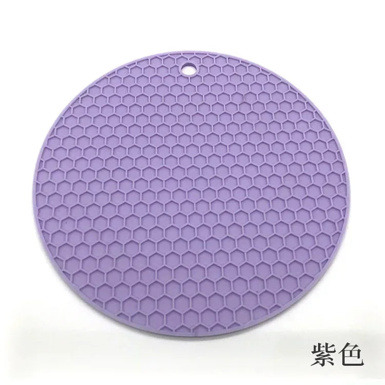 xgnvpy Silicone Mat Coaster Food Grade Non-slip Placemat Table Protection Kitchen Accessory Gadget Round Cup Mat