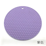 xgnvpy Silicone Mat Coaster Food Grade Non-slip Placemat Table Protection Kitchen Accessory Gadget Round Cup Mat