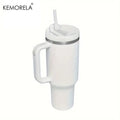 KEMORELA 30&40 oz Tumbler With Handle Lid Straw 887/1182ML Stainless Steel Water Bottle Vacuum Thermos Cup Travel Car Coffee Mug