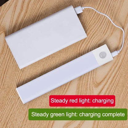 10-60cm led sob luzes do armário sensor de movimento luz noturna lâmpada sem fio recarregável para armário de cozinha quarto guarda-roupa luz