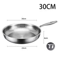 German Titanium Steel Frying Pan Uncoated Non Stick Pan Fish Scale Hammer Pattern Household Steak Frying Pan Kitchen Cookware