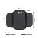 Center Console Arm Rest Protector Leather Car Armrest Box Pad Storage Pocket For Fiat 500 500C 500S 500X Abarth Car Accessories