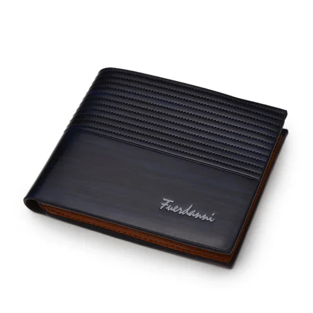 Men's Wallet Leather Billfold Slim Hipster Cowhide Credit Card/ID Holders Inserts Coin Purses Luxury Business Foldable Wallet