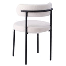 EGOONM 4Pcs Nordic Style Dining Chairs Upholstered Kitchen Chairs with Teddy Velvet Chair Home Desk Dining Room Kitchen Chairs