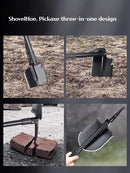 Multifunctional garden shovel for camping, suitable for camping/fishing/wild survival, etc. Shovel. Pickaxe and hoe three-in-one
