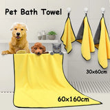 60x160cm Pet Towel Dog and Cat Absorbent Quick-drying Bath Towel Soft and Thick Coral Velvet Pet Bath Towel