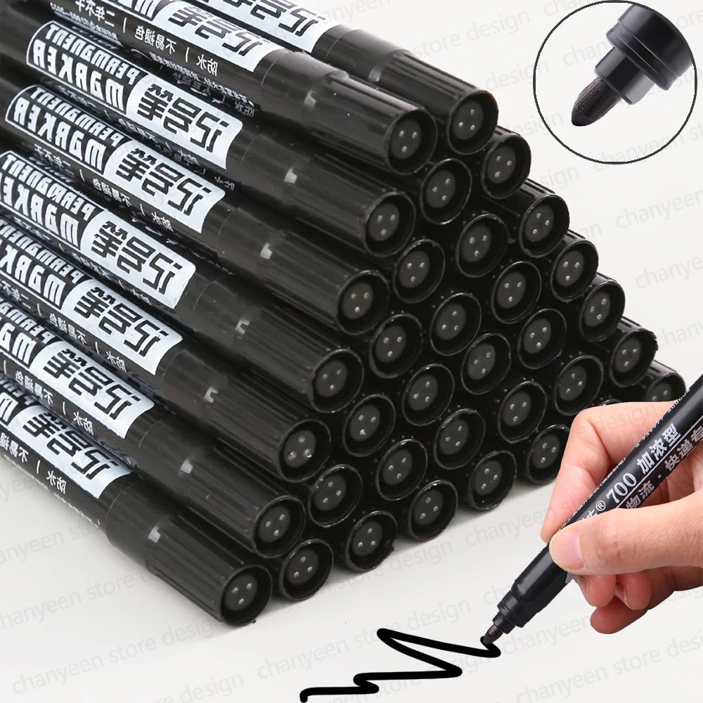 5-50Pcs Waterproof Oil-based Marker Pen Markers Black Blue Red Ink for Glass Metal Stationery Art Drawing Office School Supplies