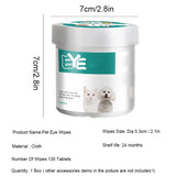 New Pet Eye Wipes Cats and Dogs Tear Stain Wet Wipes Cats and Dogs Universal No Irritation Cleaning Products 130 Canned Wipes