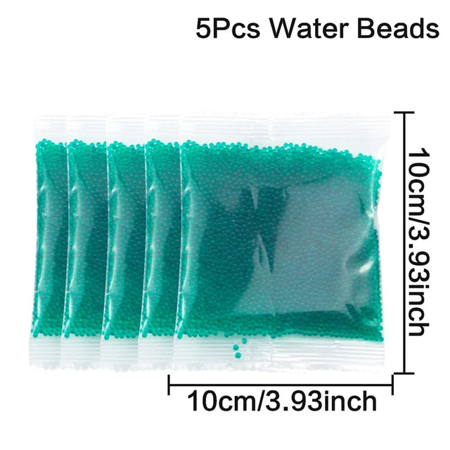 5pcs Transparent Grow Home &amp; Garden Crystal Soil Water Beads Room Decor Ball Wedding Decoration Gel Pearls Hydrogel Orbiz Seedlings 