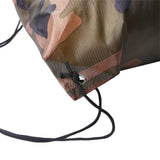 Outdoor Unisex Riding Gym Shoes Clothes Storage Travel Camouflage Drawstring Bag Oxford Bag Backpack Portable Sports Bag