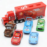 Disney Pixar Cars Toys Racing Lightning McQueen Jackson Storm Mater Sheriff 1:55 Diecast Model Car Toy Children Birthday Gift