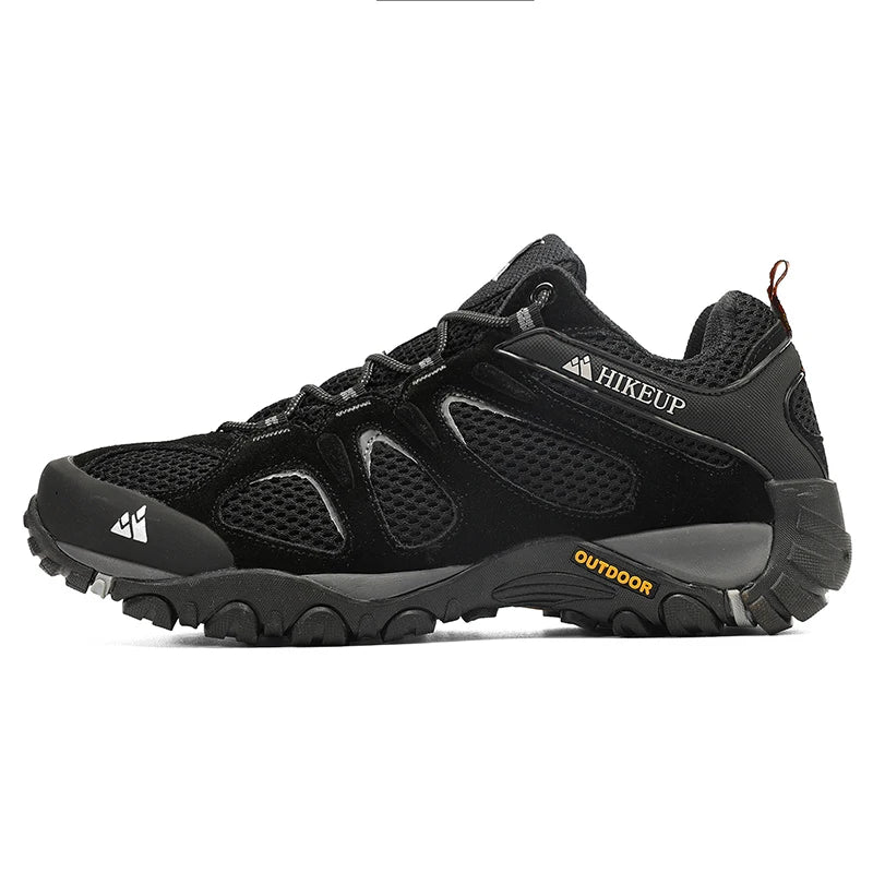 HIKEUP Men Shoes Breathable Splashproof Outdoor Hiking Shoes Mountain Climbing Sport Men Hunting Trekking Sneaker