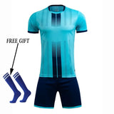 Kids Football Jersey Personalized Custom Boy Soccer Jersey Set Polyester Soccer Uniform Breathable Football Uniform For Children