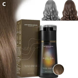 Shampoo de Tintura Capilar de 200ml para Cabelos Grisalhos – Kit de Tintura Natural Semipermanente para Mulheres e Homens (Preto, Castanho, Roxo)