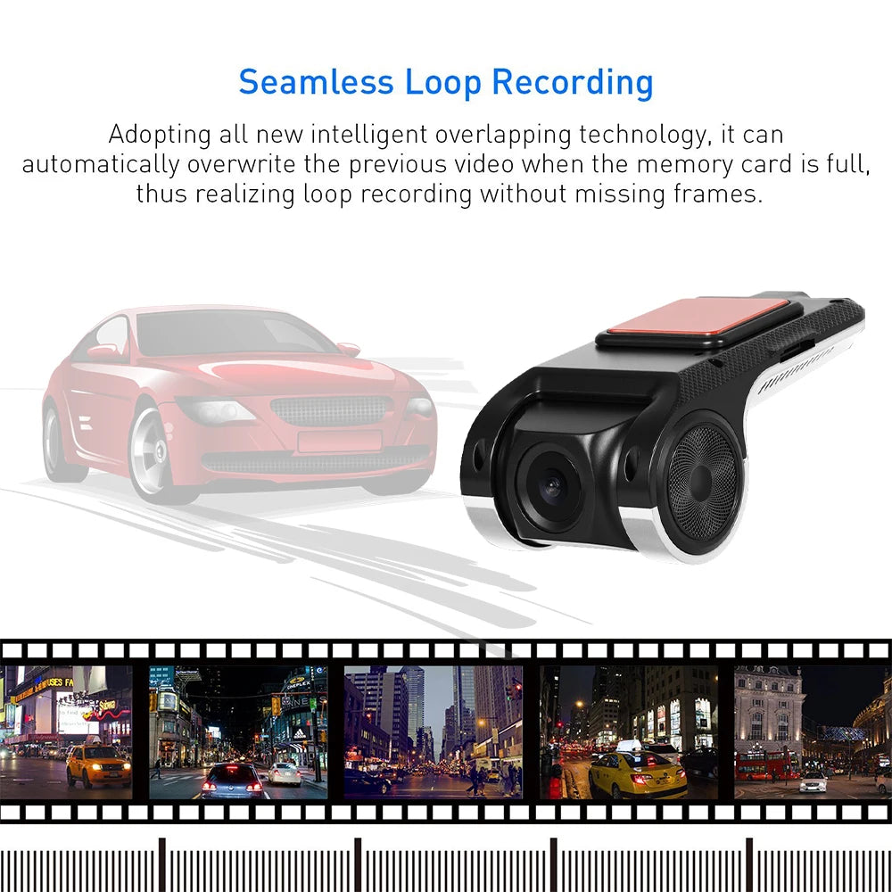 Podofo Dash Cam ADAS Car DVR ADAS Dashcam DVRs Video HD 720P USB TF Card 16G/32G Auto Recorder for Android Multimedia Player DVD