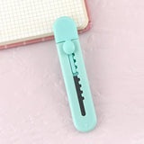 Mini navaja de bolsillo Kawaii con diseño de caramelo, color arte, multiusos, caja exprés, cortador de papel, herramienta para manualidades, material de papelería para oficina y escuela.