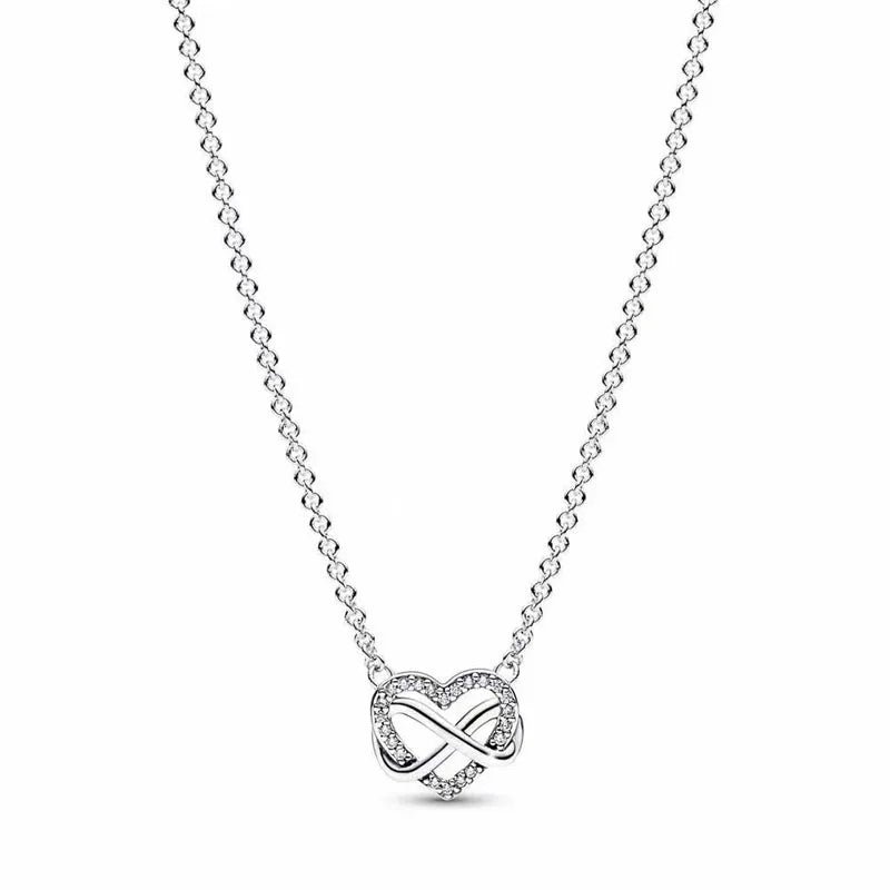 Novo amor coração zircão pingente colar original pandora diy feminino chaveiro jóias decoração pulseira acessórios charme contas