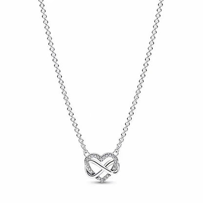 Novo amor coração zircão pingente colar original pandora diy feminino chaveiro jóias decoração pulseira acessórios charme contas