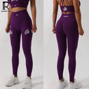 RUNNING KAKA Women's Yoga Pants Printed Letters High Waisted Tights Butt Lifter Tummy Control Squat Pilates Fitness Gym Leggings