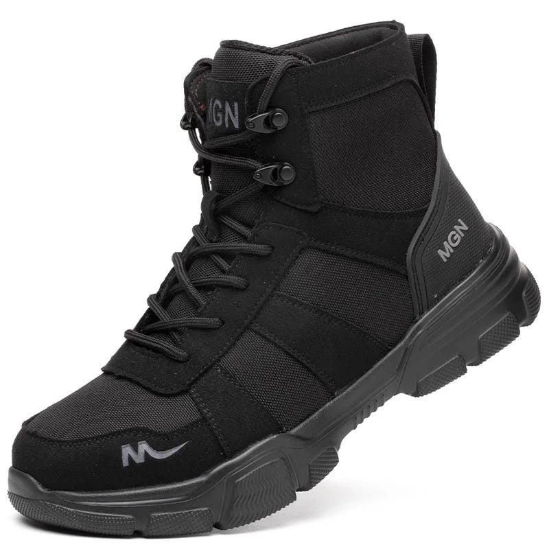 Steel Toe Shoes for Men Women Lightweight Anti-smash Steel Toe Sneakers Indestructible Work Boots Construction Safety Shoes