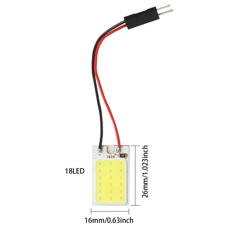 C5W Festoon LED Bulb 31mm 36mm 39mm 41mm T10 W5W LED COB Light 12V White 7000K Car Interior Dome Reading Trunk Lmaps