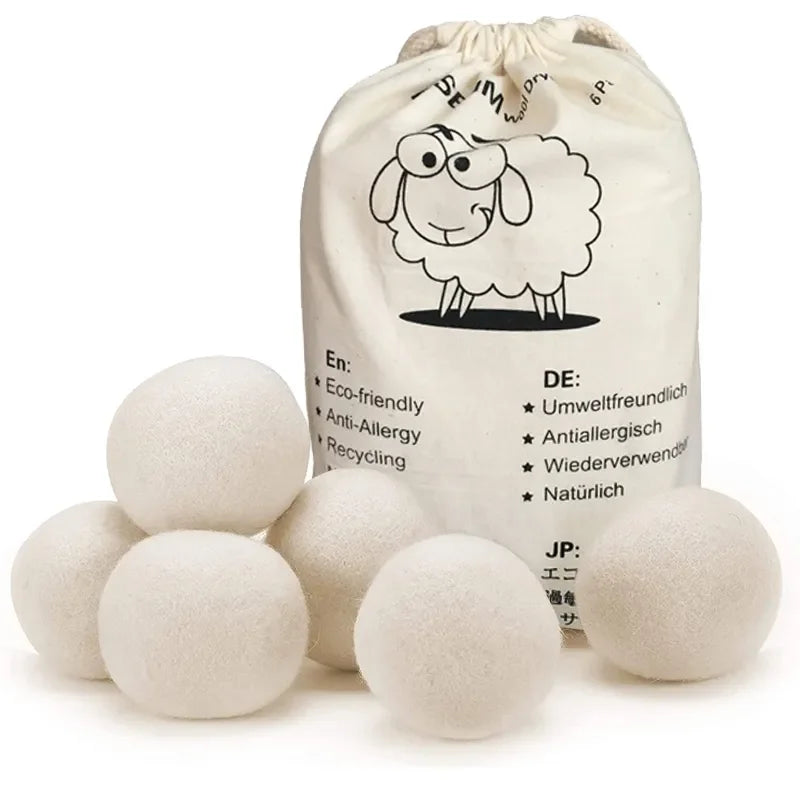 Bolas suavizantes reutilizables para secadora de lana, para telas, para ropa, kit de secado, prácticas, para el hogar, 5 cm, 1 unidad, 3 unidades, 6 unidades 