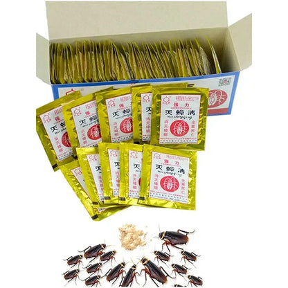 Cebos efectivos para matar cucarachas, polvo para matar cucarachas, trampas repelentes, antihormigas y arañas, productos para el control de plagas (100 unidades, 2% de descuento) 