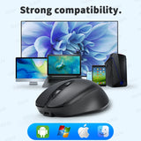 Ergonomic Wireless Bluetooth Mouse 1600DPI for MacBook Tablet Computer Laptop Rechargeable Mouse 2.4GHz USB PC Setup Accessories