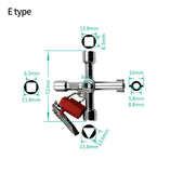 Electric control cabinet car elevator cross key wrench water meter valve key internal triangle wrench multi-purpose tool