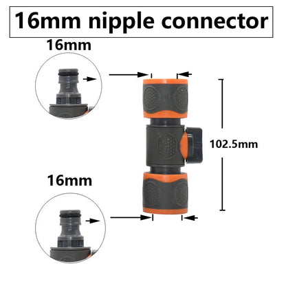 Conector rápido para manguera de jardín, acoplador de tubería de 1/2, 3/4 y 1 pulgada, conector de agua de parada, junta de reparación de 16/20/32 mm, accesorio para sistema de riego