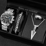 Fashion Men Stainless Steel Watch Luxury Calendar Quartz Wristwatch Men's Business Watches for Men Clock Montre Homme