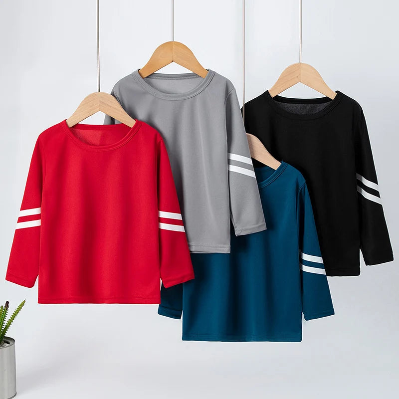 Children's quick-drying sports long sleeve T-shirt comfortable and fashionable sports running basketball football cycling T-shir