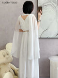 New Fashion Luxurry White Long Dress Women Sleeveless High-End Vintage Elegant Party Dresses Vestidos Female Clothing