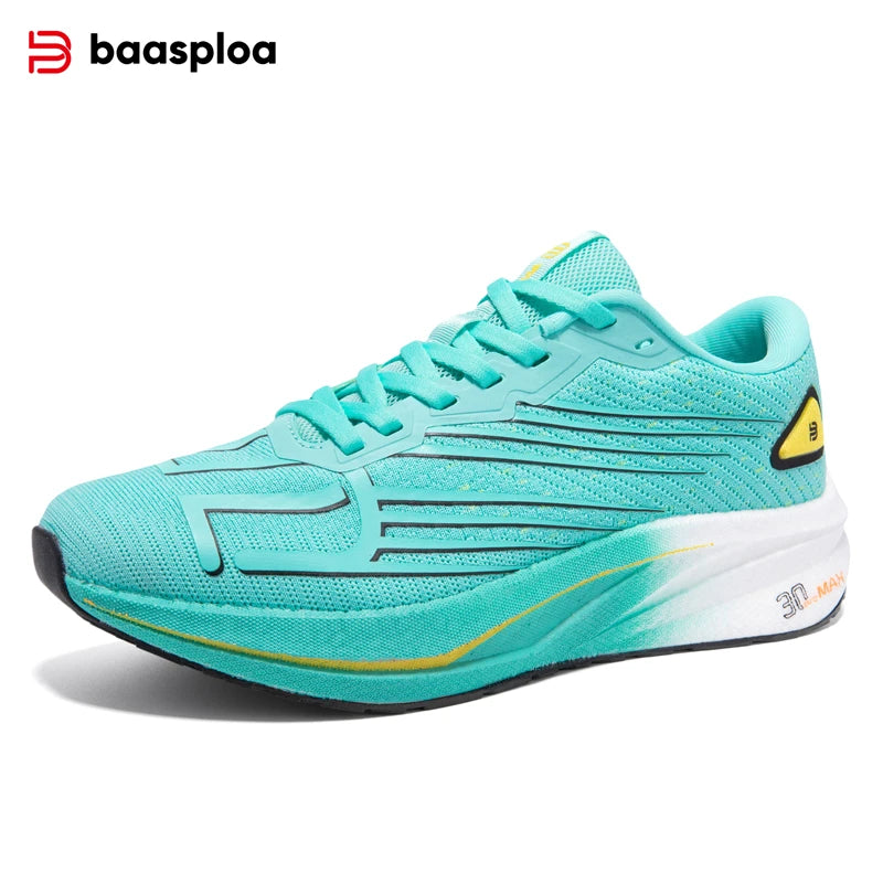 Baasploa Women's Professional Running Shoes Outdoor Carbon Plate Non-Slip Sports Shoes Female Casual Breathable Jogging Sneakers