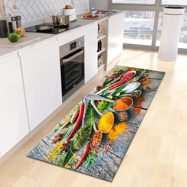 Felpudo moderno para cocina, entrada, pasillo, dormitorio, sala de estar, decoración, balcón, baño, antideslizante, largo 