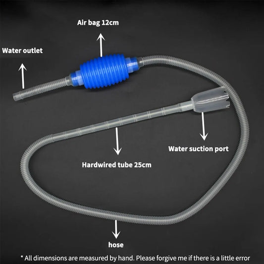 Aquarium Siphon Fish Tank Siphon Vacuum Cleaner Pump Semi-Automatic Water Changer Water Filter Pump Cleaning Accessories