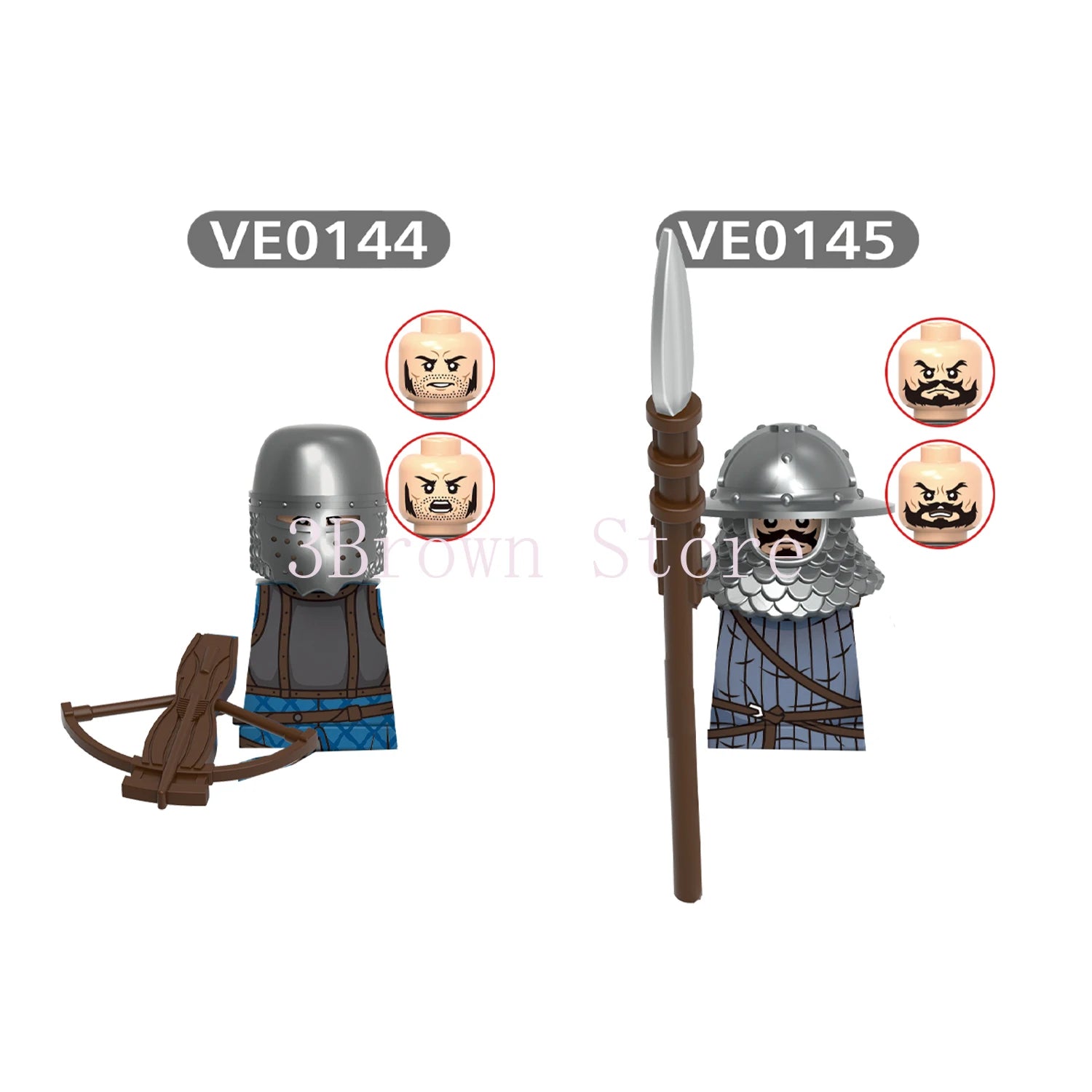 MOC Medieval Building Blocks Castle Knight Western Cowboy Historical Army Cavalry Horse Soldier Gun Kid Toy Gift Brick DIY S040