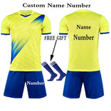 Kids Football Jersey Personalized Custom Boy Soccer Jersey Set Polyester Soccer Uniform Breathable Football Uniform For Children