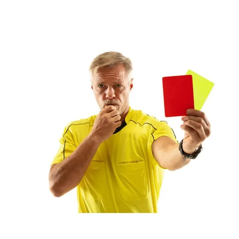 Silbato de árbitro de fútbol, ​​herramientas para tarjetas rojas y amarillas, balón de fútbol profesional, kit de árbitro de partido, equipo de supervivencia al aire libre