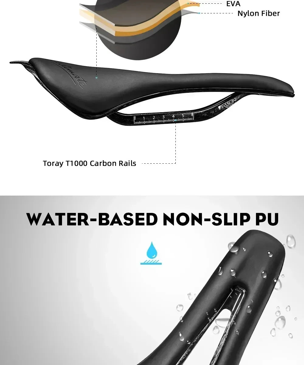 RYET Bicycle Saddle Ultralight Racing Bike Full Carbon Bike Seating Saddles 115g 7x9mm Road Sports Cushion Cycling Accessories
