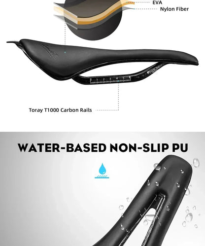 RYET Bicycle Saddle Ultralight Racing Bike Full Carbon Bike Seating Saddles 115g 7x9mm Road Sports Cushion Cycling Accessories