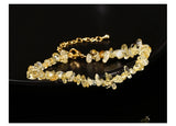 JD Natural Citrines Gravel Stone Irregualr Chip Chakra Bracelet Women Fashion Jewelry Reiki Healing Adjustable Birthday Gifts