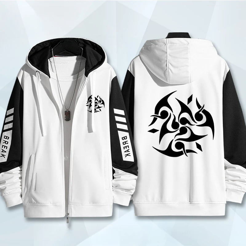 Sudadera con capucha y cremallera con estampado 3D de Game Honkai Star Rail para mujer y hombre, estilo hip hop, manga larga, estilo urbano