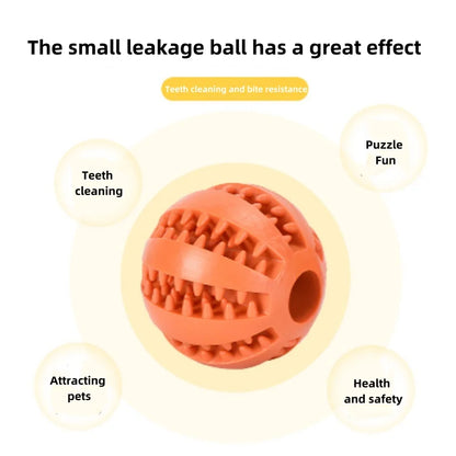 Pelota de goma para limpieza de dientes de perro, juguete interactivo para masticar, regalo para cachorros, 3 tamaños, 1 unidad 
