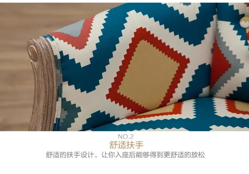 European Hotel Dining Chair, Leisure Sofa Chair, Solid Wood Antique Dining Chair, Living Room Leisure Sofa,Support Customization