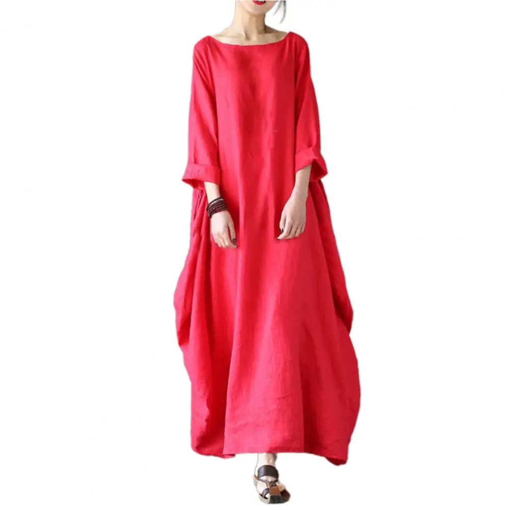 2023 Summer autumn Big Size Dresses Women 4xl 5xl Loose long vintage Dress Boho Shirt Dress Maxi Robe fashion Female
