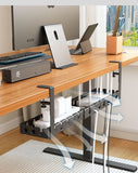 Under Table Storage Rack No-Drill Metal Cable Management Tray Home Office Desk Wire Organizer Retractable Power Strip Storage